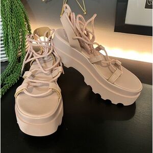 ASOS lug sole ankle tie sandals